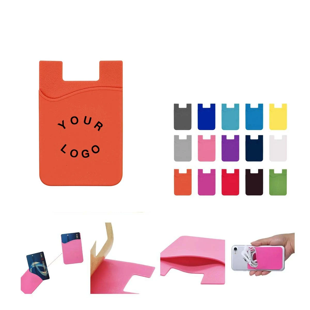 Silicone Phone Wallet Slim Card Holder 1