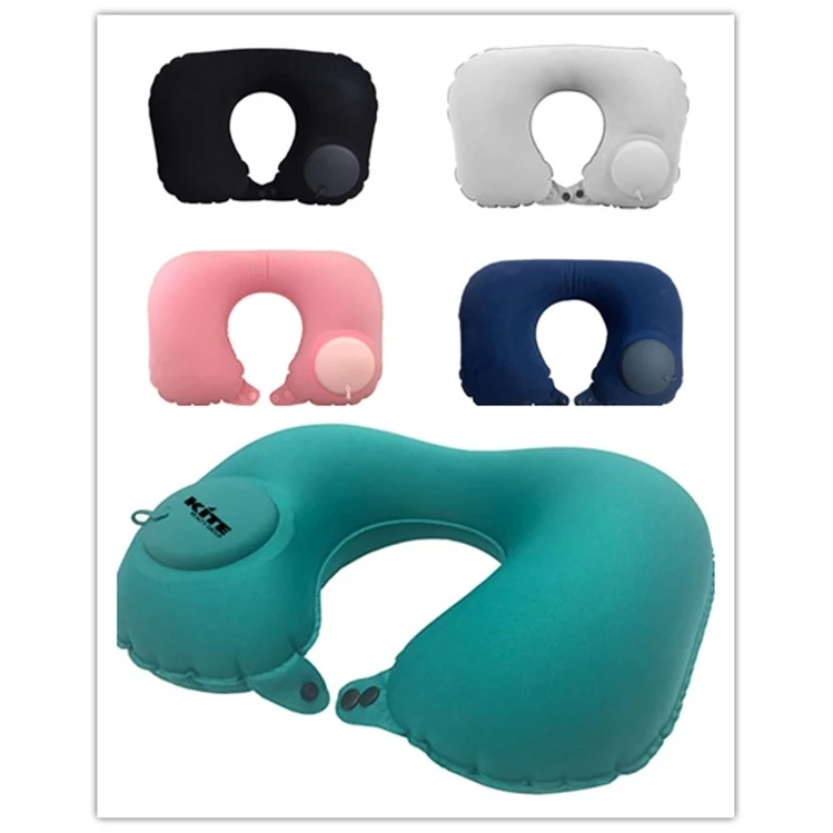Press Inflatable Neck Travel Pillow 1