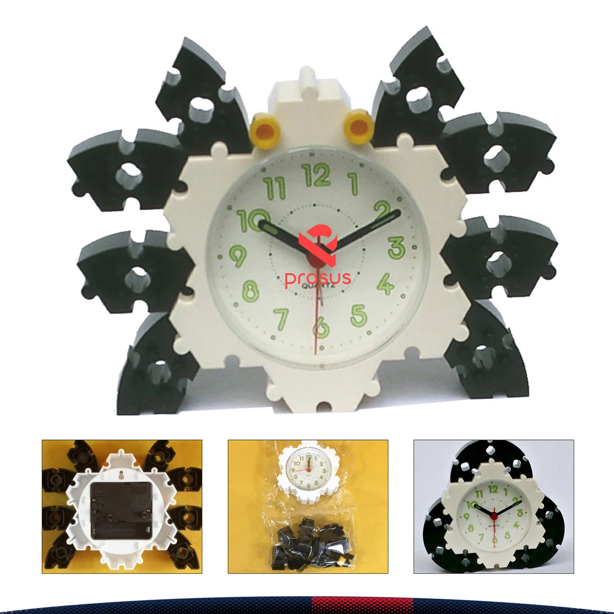 DIY Building Block Assembled Alarm Clock 1