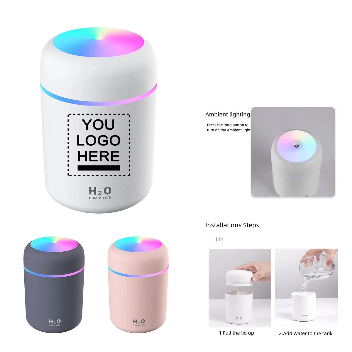 Portable Mini Humidifier Light Small 1