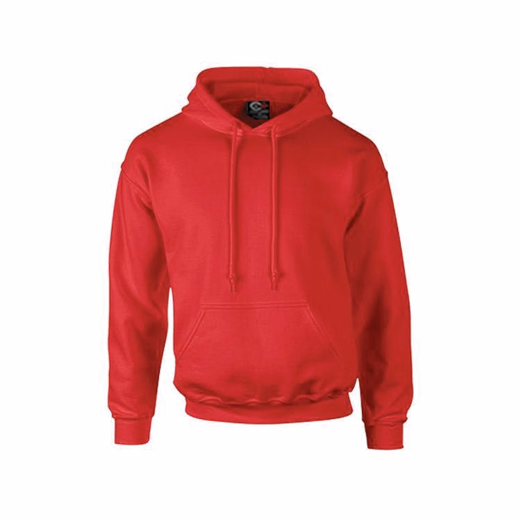 Cotton Plus Hooded Sweatshirts - Red XL