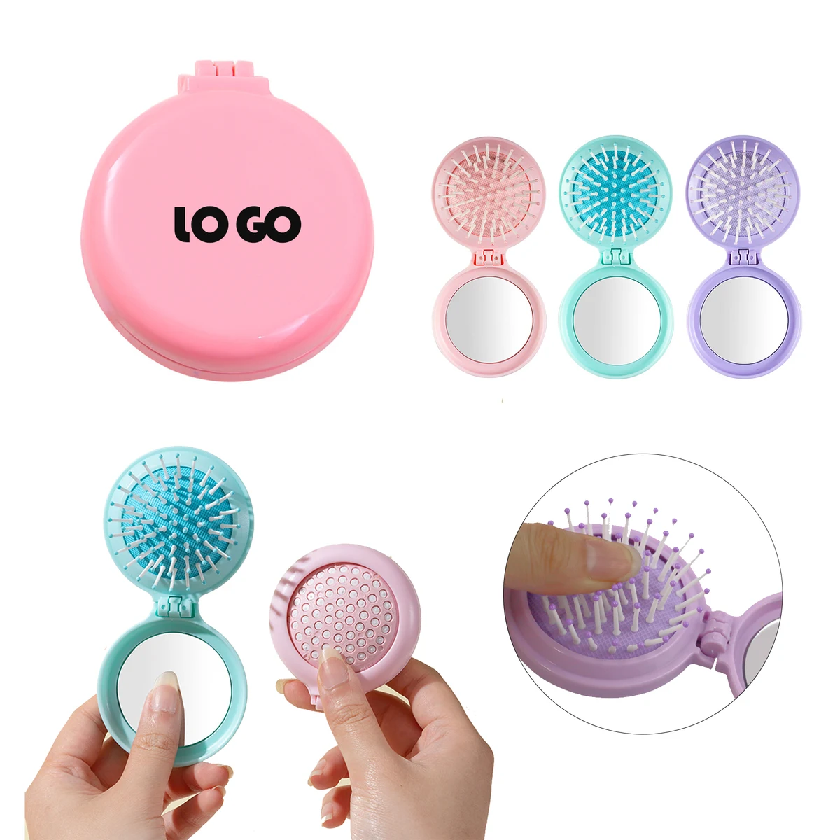 Folding Air Cushion Comb With Mirror 1