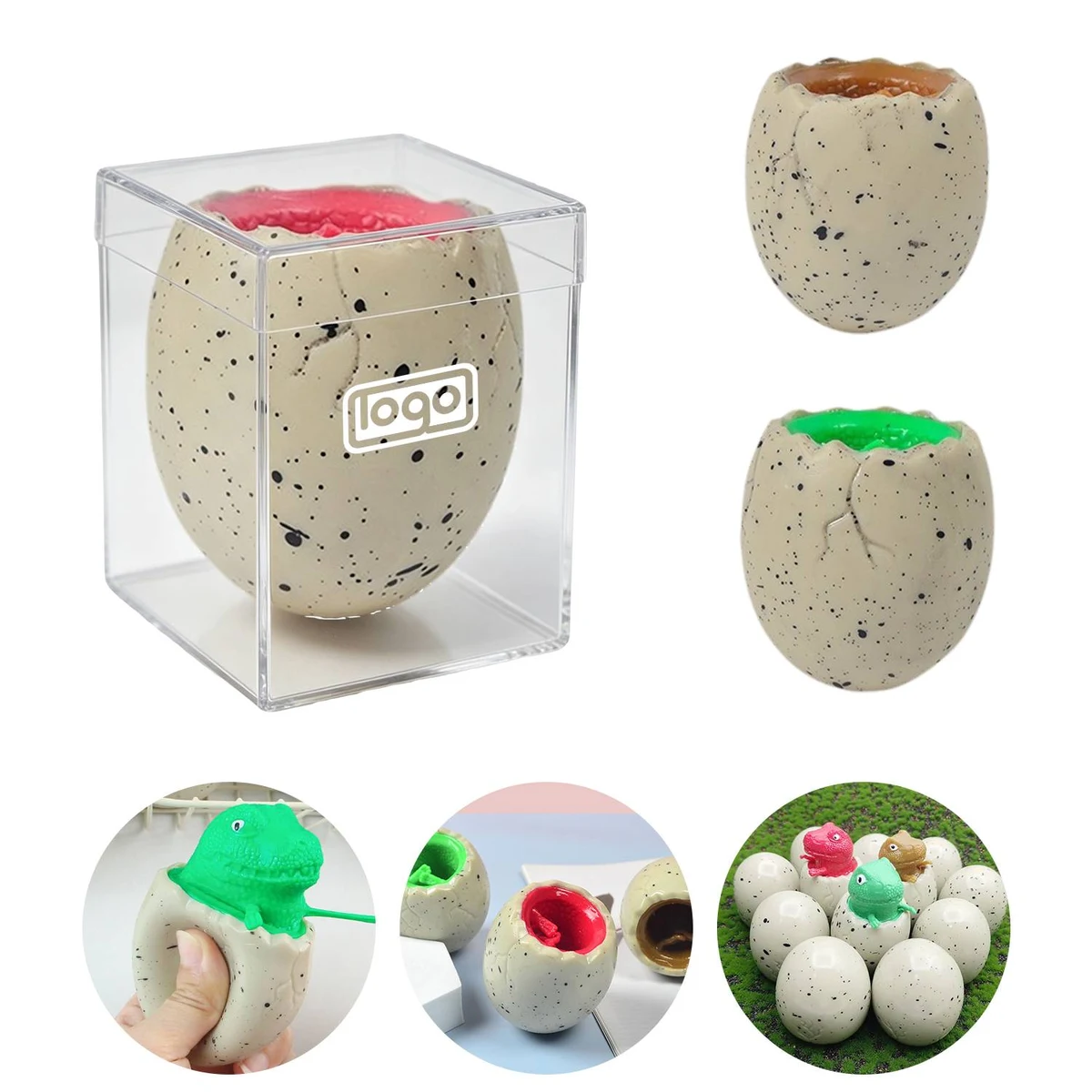 Dinosaur Egg Squishy Stress Relief Toy Set 1