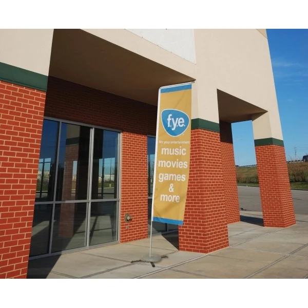 Custom Screen Sublimation Deluxe Tower Flags 12' x 40" 1