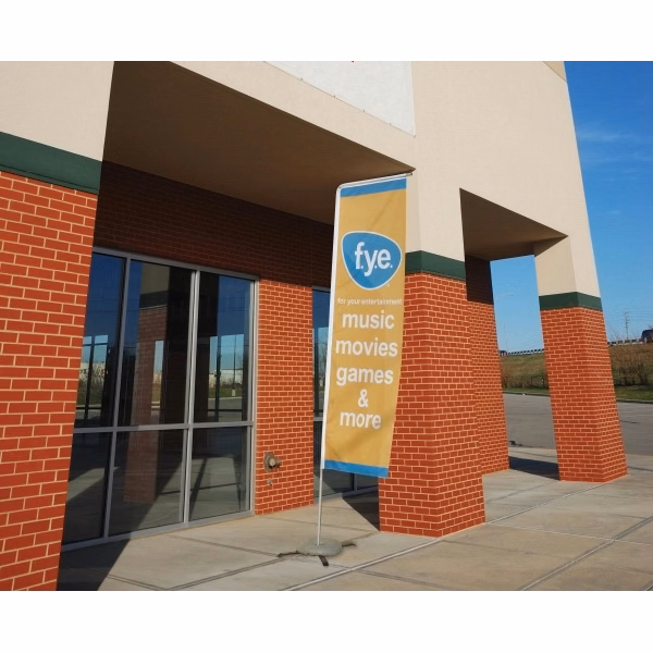 Custom Screen Sublimation Deluxe Tower Flags 12' x 28"