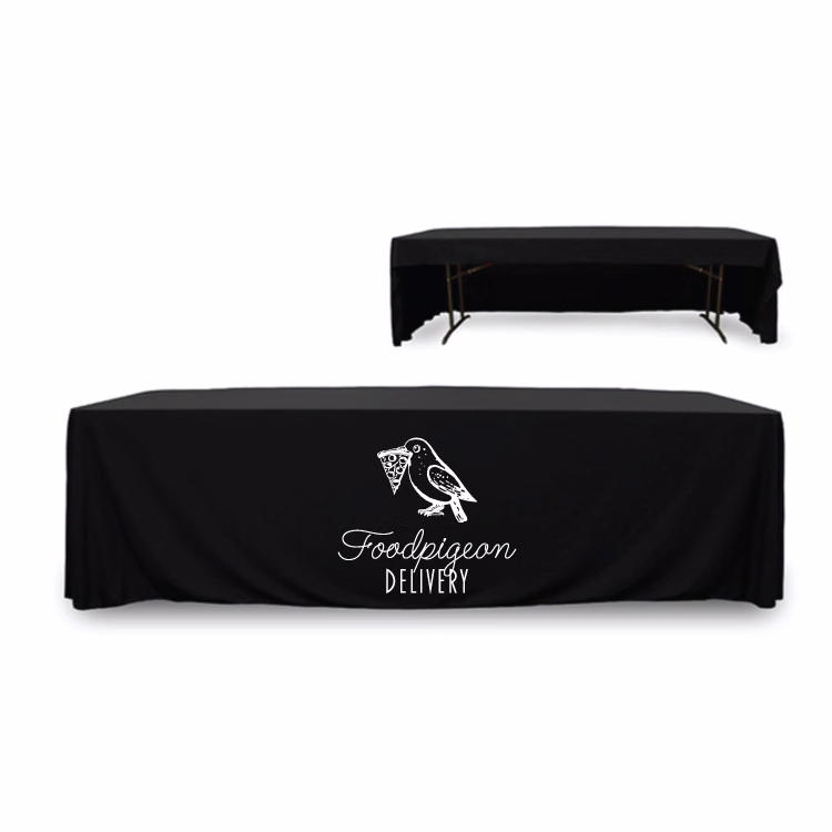 8 ft. 3 Sided PolyKnit™ Table Cover (WHITE LOGO ONLY)