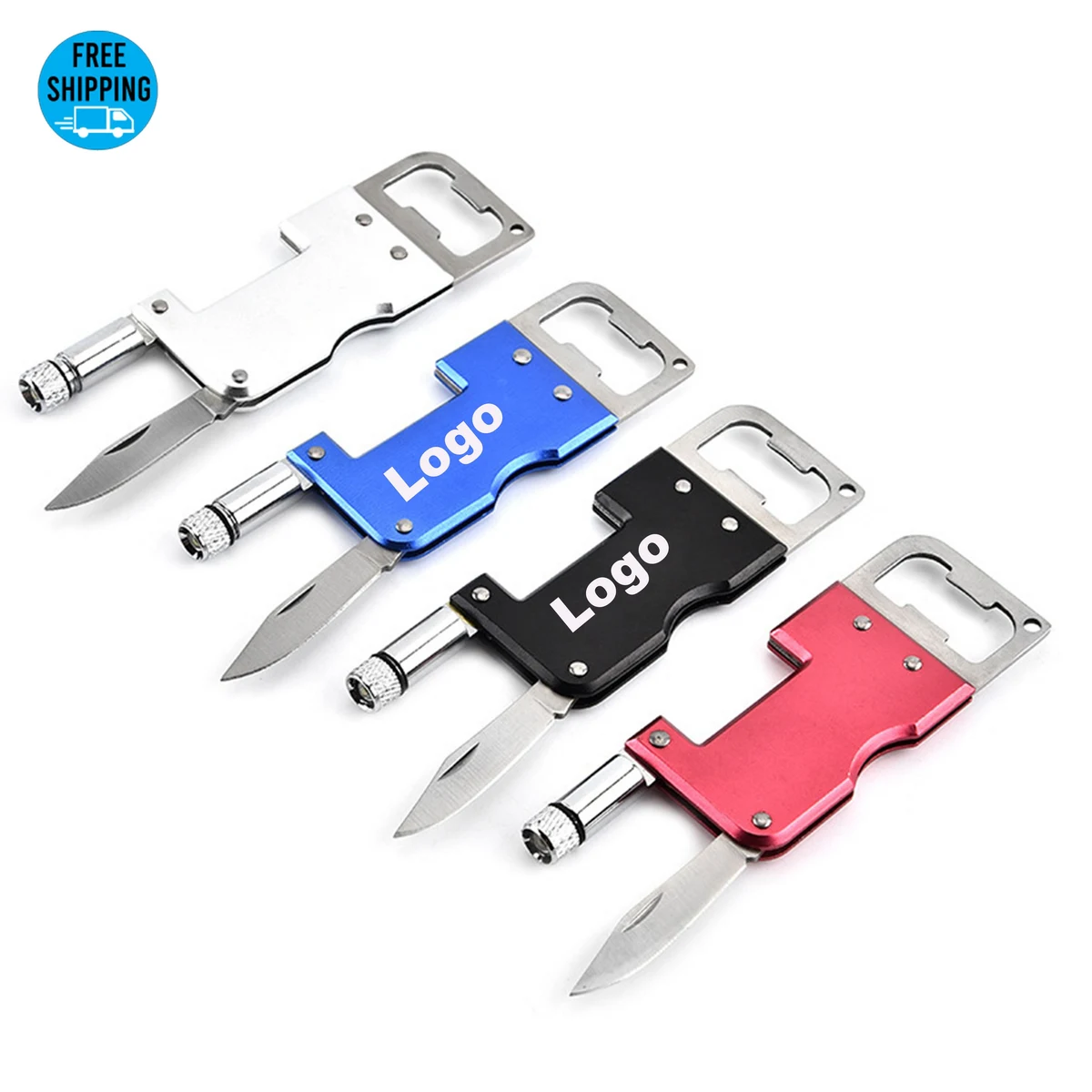 Multifunctional Metal LED Bottle Opener Key Chain 1