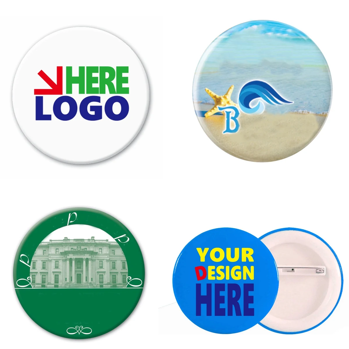 1.2" Round Plastic Custom Buttons 1