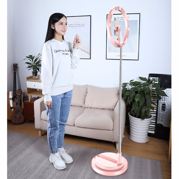 LED Ring Light With Cell Phone Holder for Live