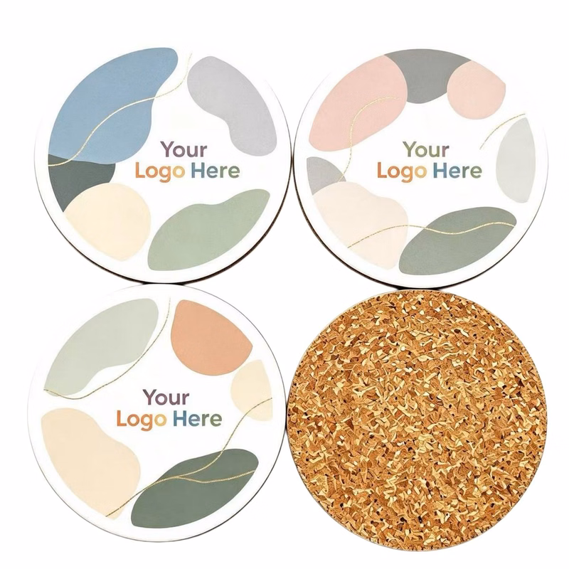 Natural Cork Custom Printed Coaster