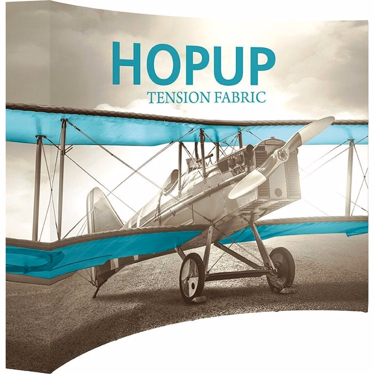 Hopup 10ft wide Curved Display & Tension Fabric Graphic