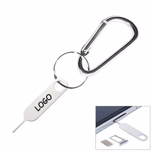 Rectangle Design SIM Card Pin With Carabiner