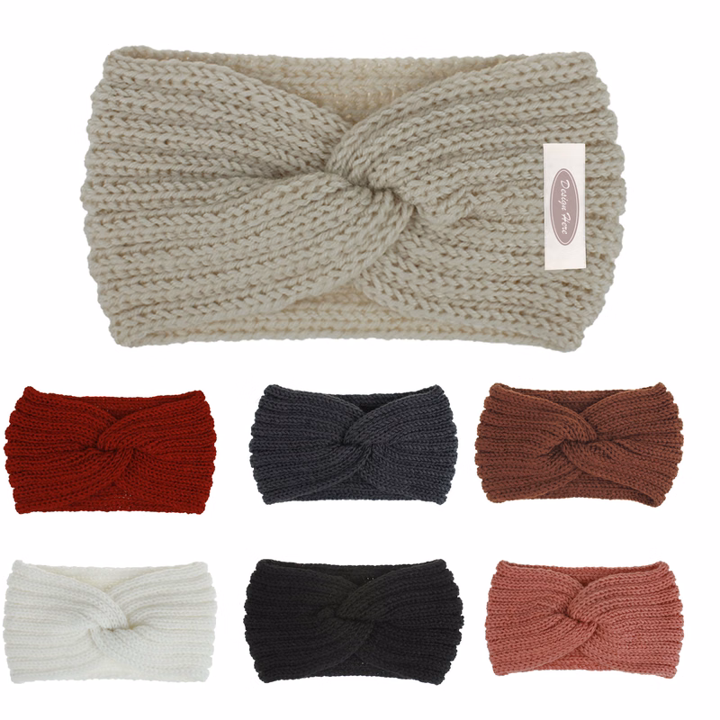 Winter Ear Warmers: Chunky Knit Braided Headbands