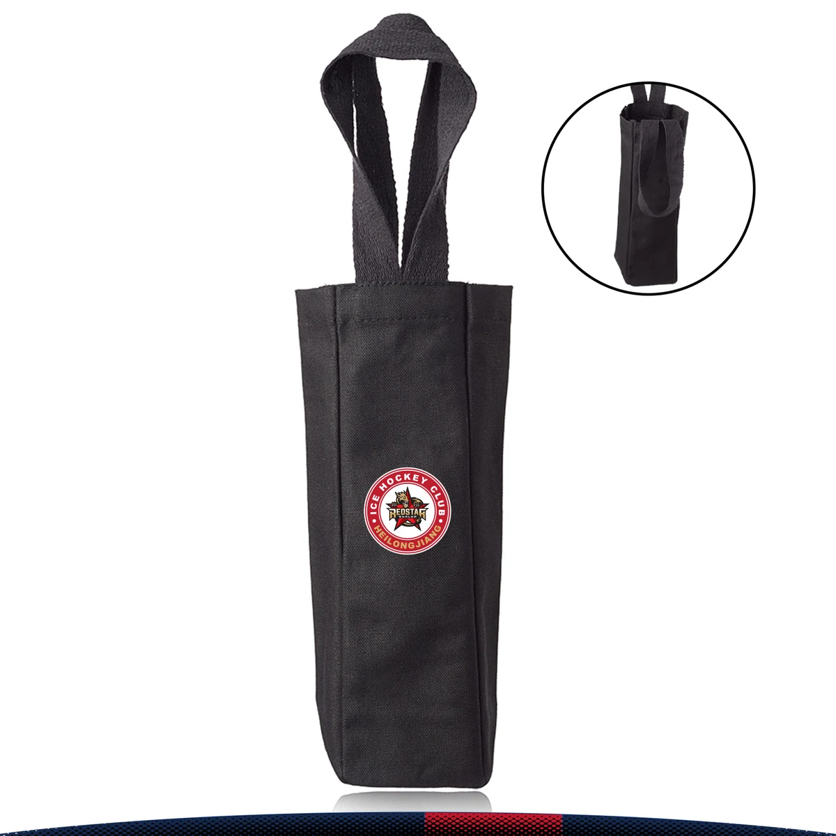 Bitta Single Bottle Canvas Wine Tote Bag 1