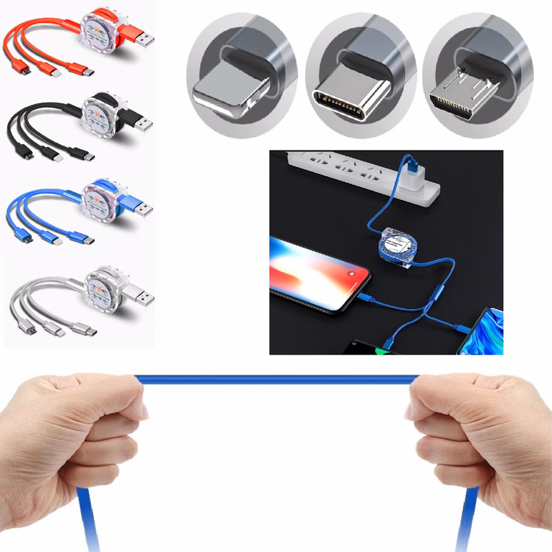3 IN 1 Retractable Multi Charging Cable