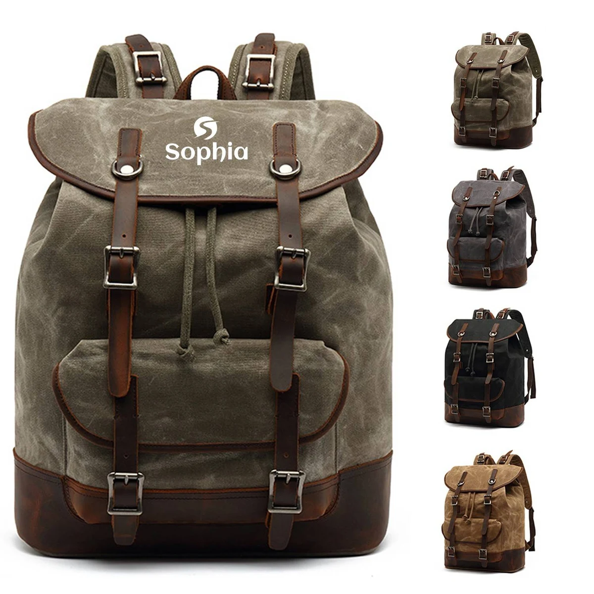 Unisex Canvas Casual Rucksack 1