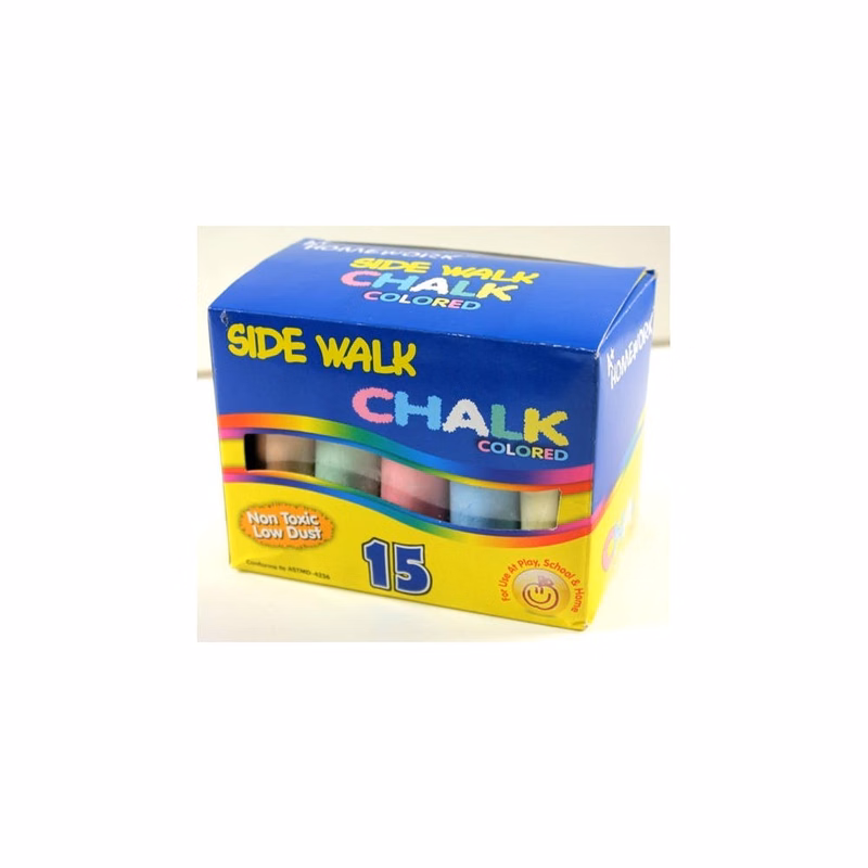 Sidewalk Chalk - 15 Count Assorted Colors