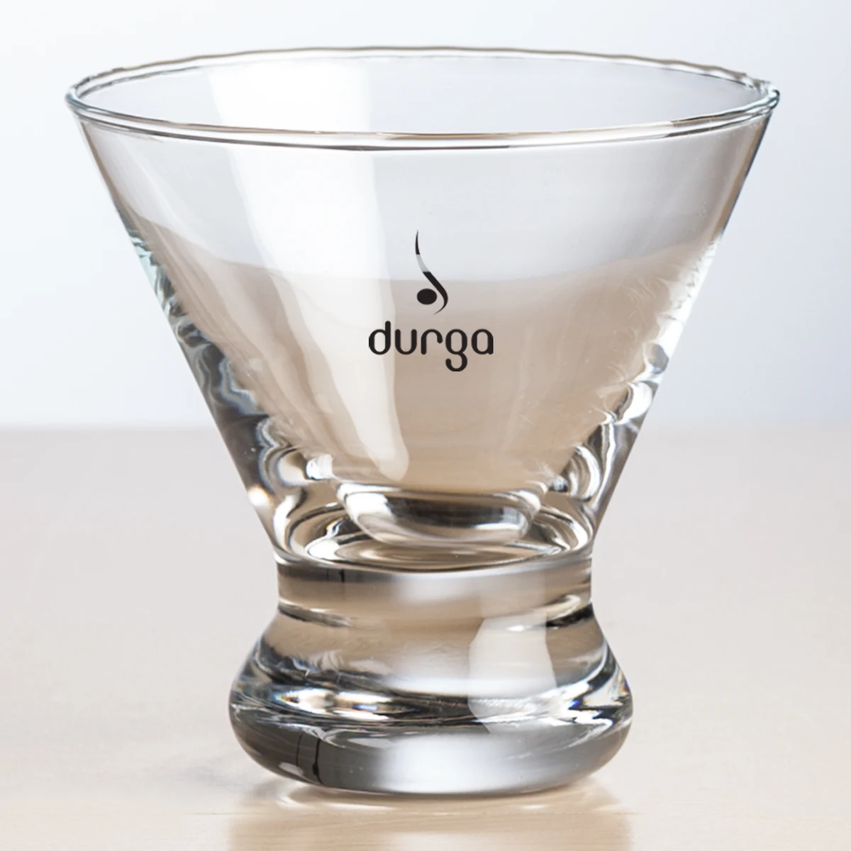 Brisbane Stemless Martini - Imprinted, custom glassware with logo imprint 1