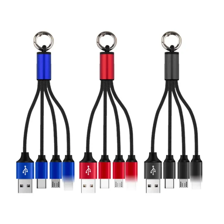 3-In-1 USB Cable With Keychain 1