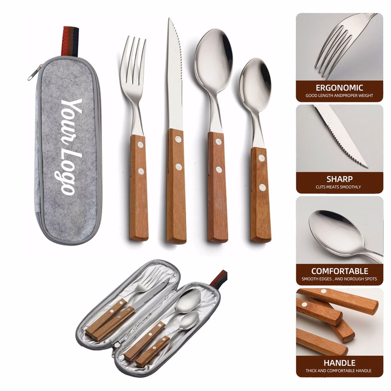 Felt Pouch Stainless Steel Cutlery Set