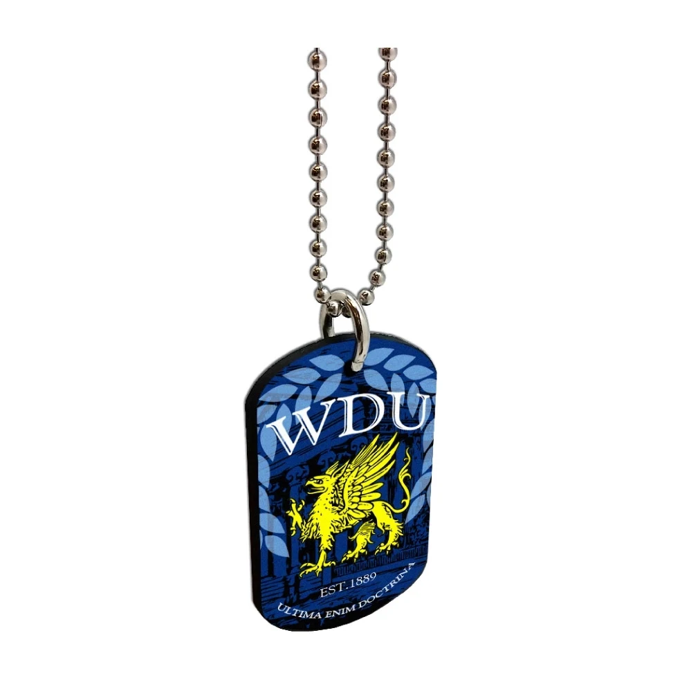 Ultra Vivid Recycled Wood Dog Tag 1