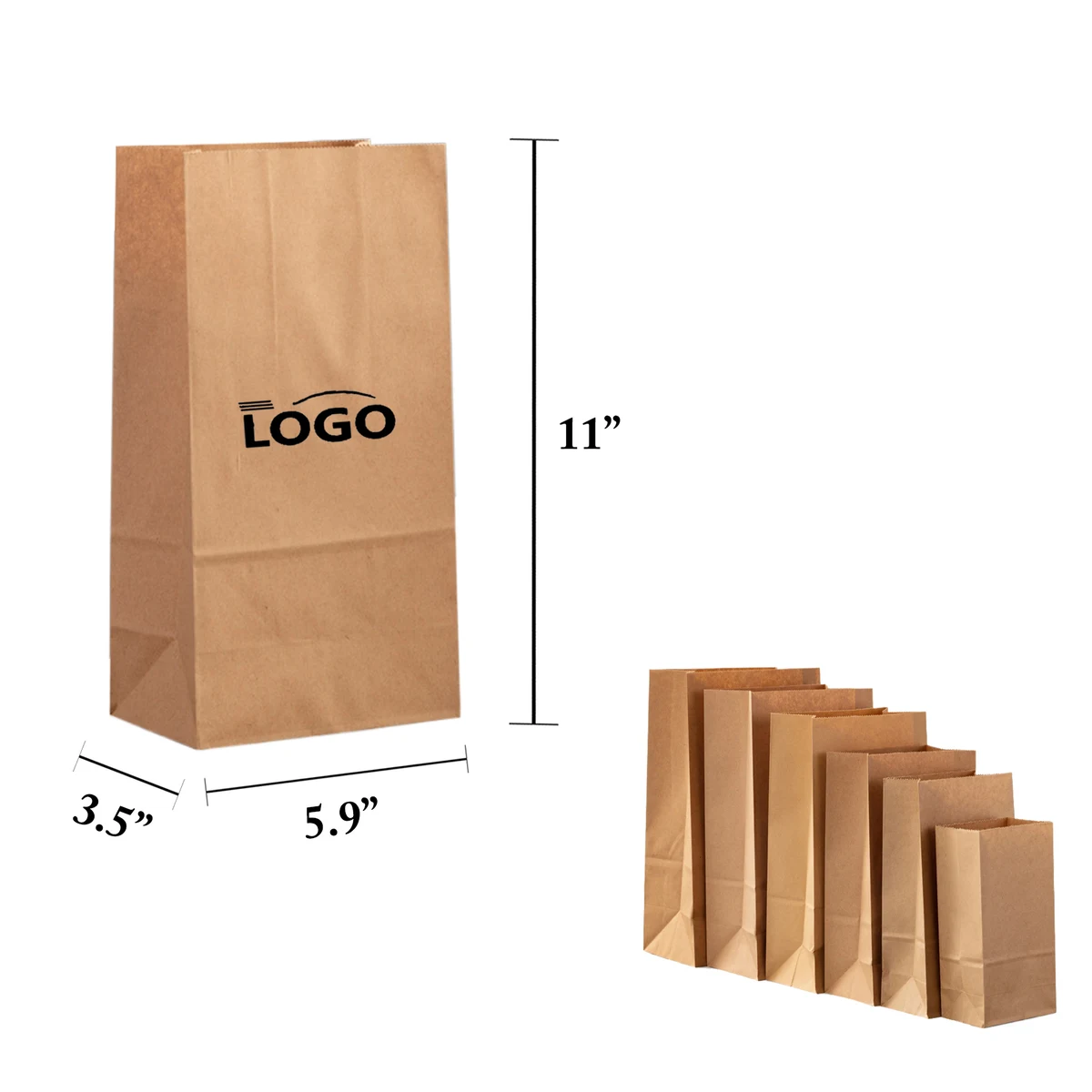 Kraft Paper Bread Bags Disposable Packaging 1