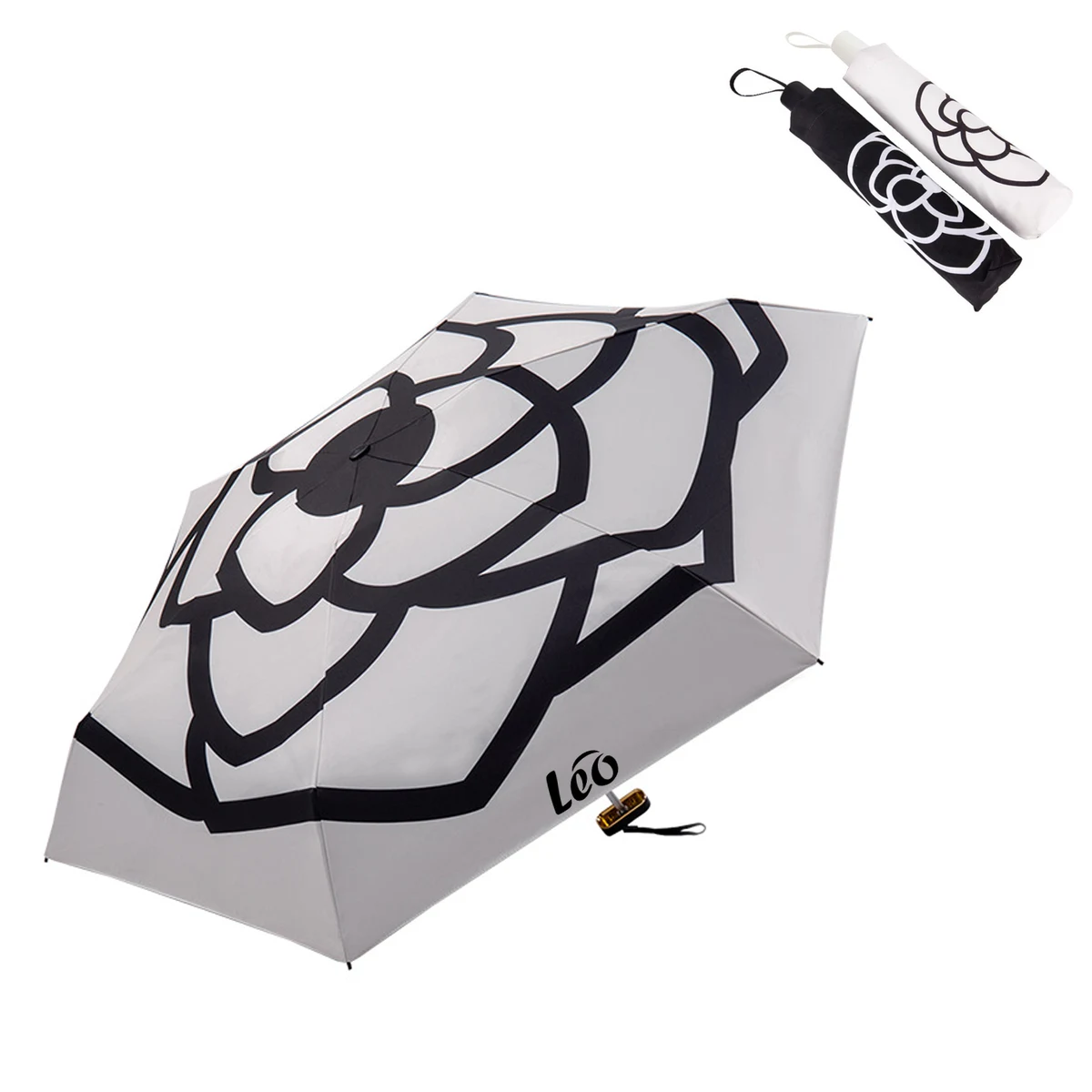 Camellia Floral 21-Inch 8-Rib Umbrella 1