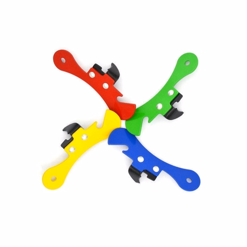 Solid Color Aluminum Bottle Opener and Keychain