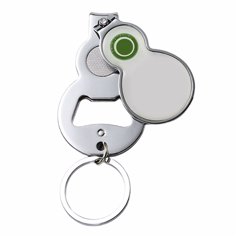 3-in-1 Gourd Shape Nail Clipper with Opener Keychain
