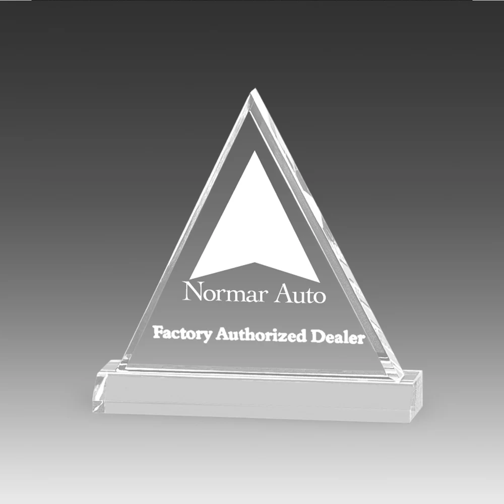 8" Corporate Beveled Triangle Award 1