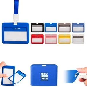 Plastic Portrait Lanyard Card Holder 1
