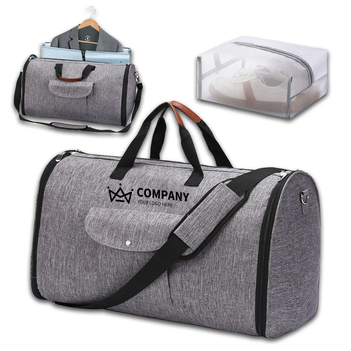 Convertible Garment Duffel Bag with Shoe Pouch for Travel 1