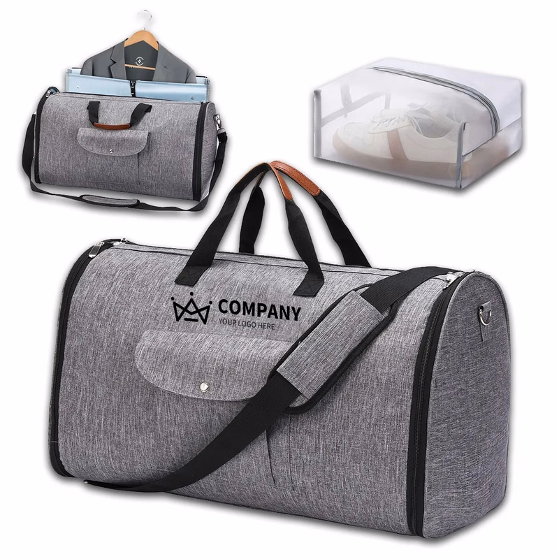 Convertible Garment Duffel Bag with Shoe Pouch for Travel