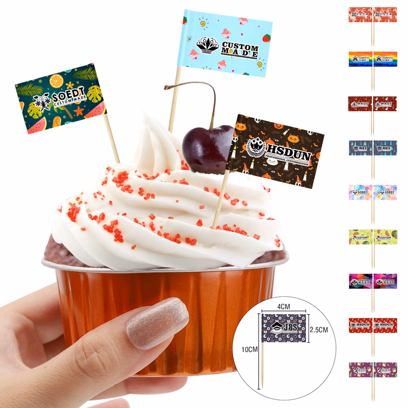 Rectangle 10CM Toothpick Flag