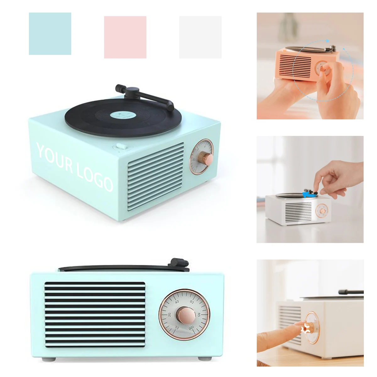 Record Player Shape Bluetooth Speaker 1