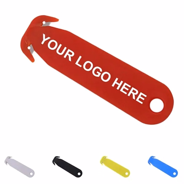 Custom Plastic Double Blade Safety Cutter with Recess — Office Kitchen Workspace Tool