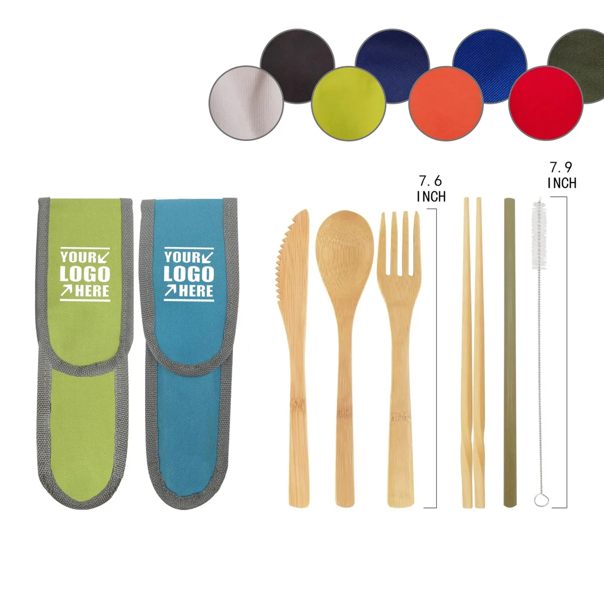 6 in 1 Bamboo Travel Utensil Set 1