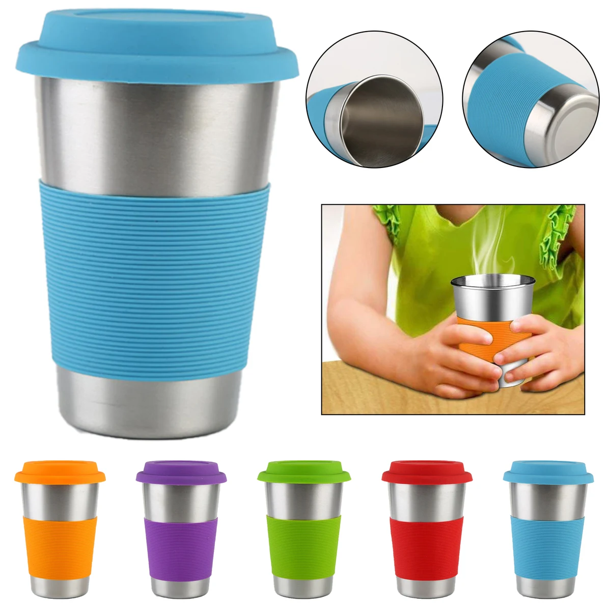 16 oz Stainless Steel Straw Cup 1