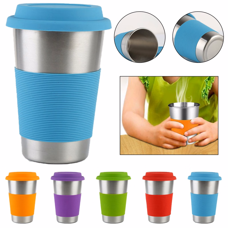 16 oz Stainless Steel Straw Cup