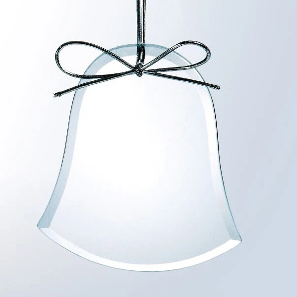 Beveled Clear Glass Ornament - Bell 1
