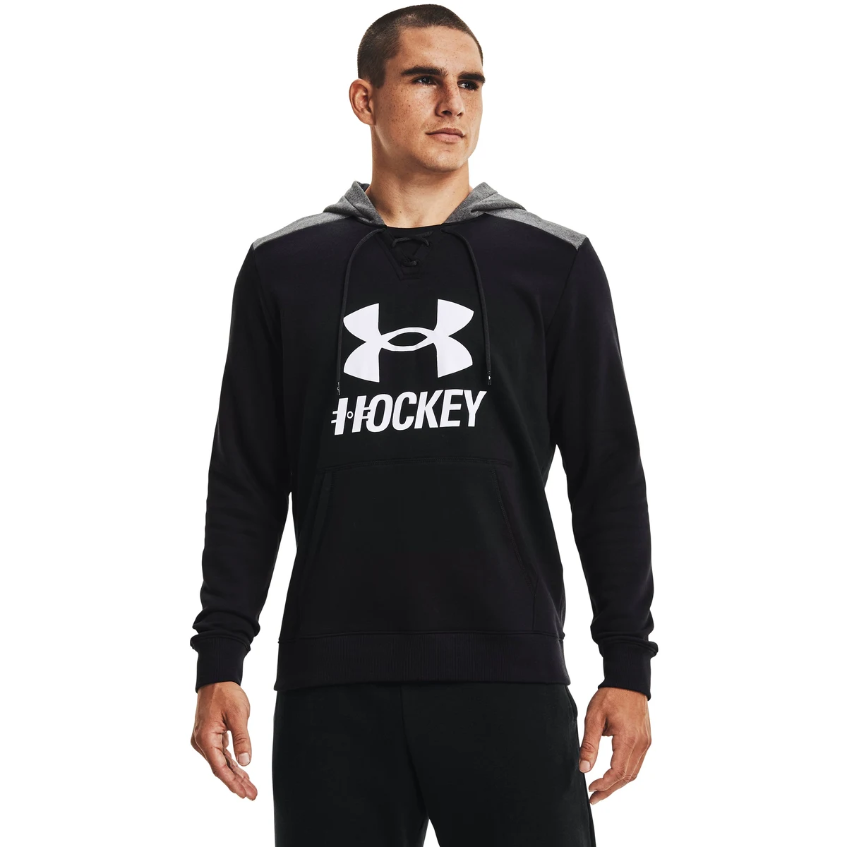 Men's UA Hockey Logo Hoodie, custom hoodie or sweatshirt with logo imprint 1