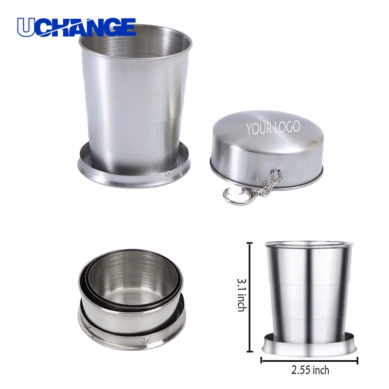 5 oz Stainless Steel Foldable Travel Cup Drinkware