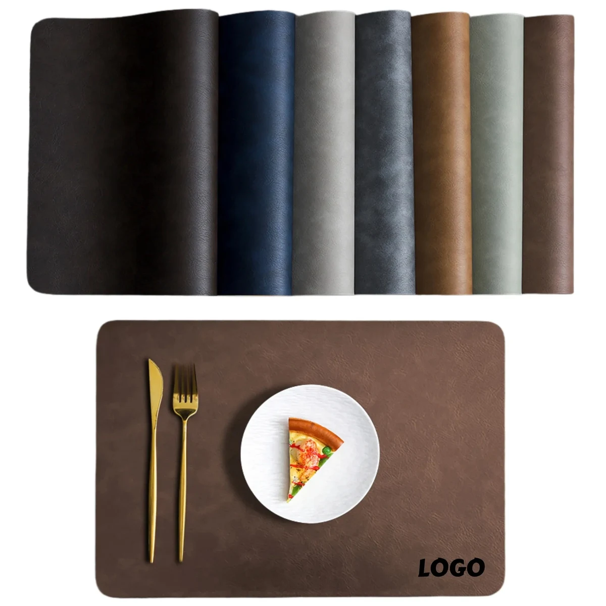 Double Sided Leather Placemat Waterproof 1