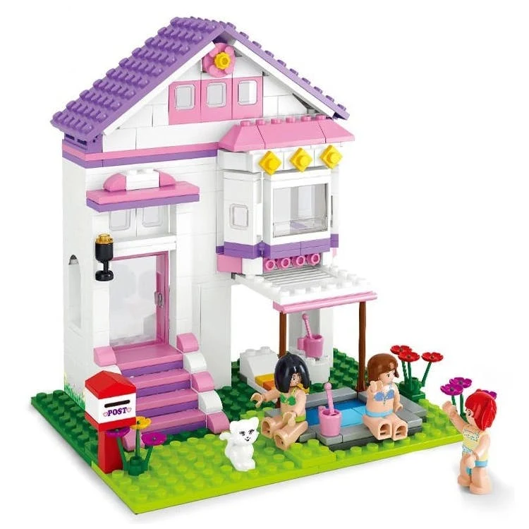 Girls' Dream Villa Building Brick Kits - 291 Pieces Ages 6+ 1