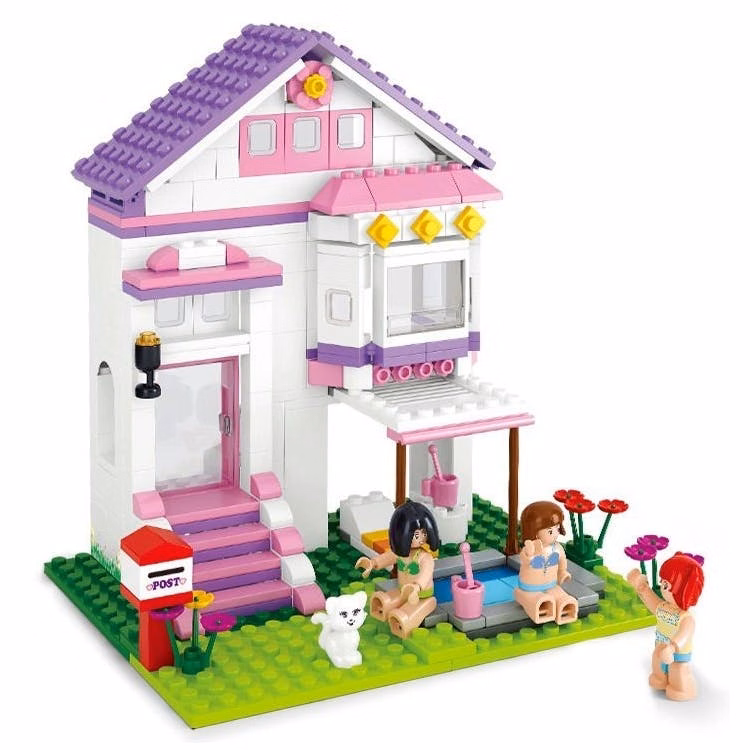 Girls' Dream Villa Building Brick Kits - 291 Pieces Ages 6+