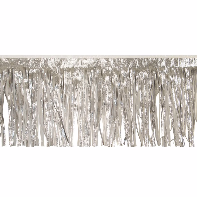 Victory Corps™ Embossed Silver and Standard White Fringe (15")