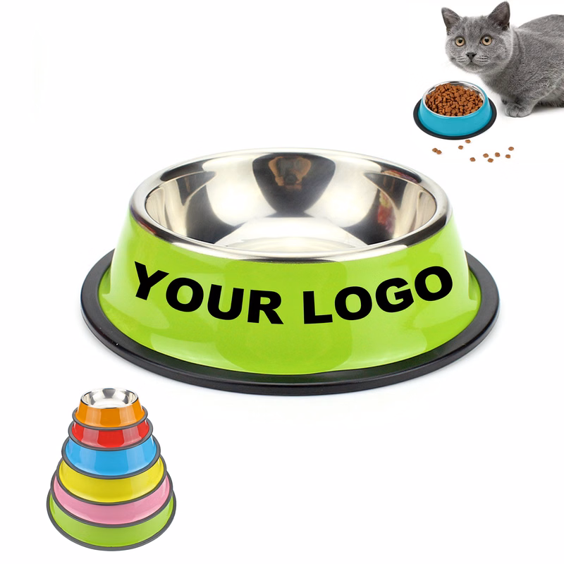 Coloured Stainless Steel Dog Bowls With Custom Logo