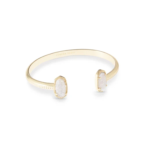 Kendra Scott Elton Gold Cuff Bracelet in Iridescent Drusy 1