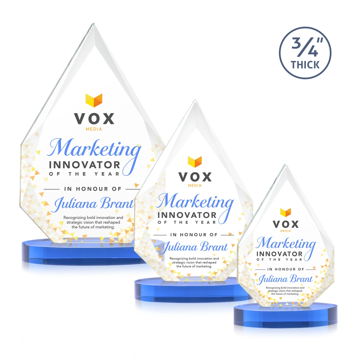 Hawthorne VividPrint™ Award on Alberton Base - Sky Blue 1