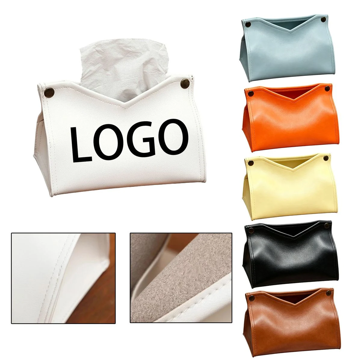 Opening Leather Tissue Paper Box 1